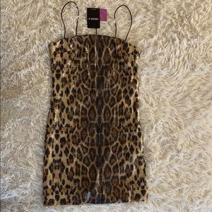 Cheetah Print Sequin Dress